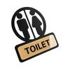 Toilet Sign Acrylic Bathroom Signage Restroom Reminder Sign Hanging Hollow Plaque for Business Company Office Public Door Wall