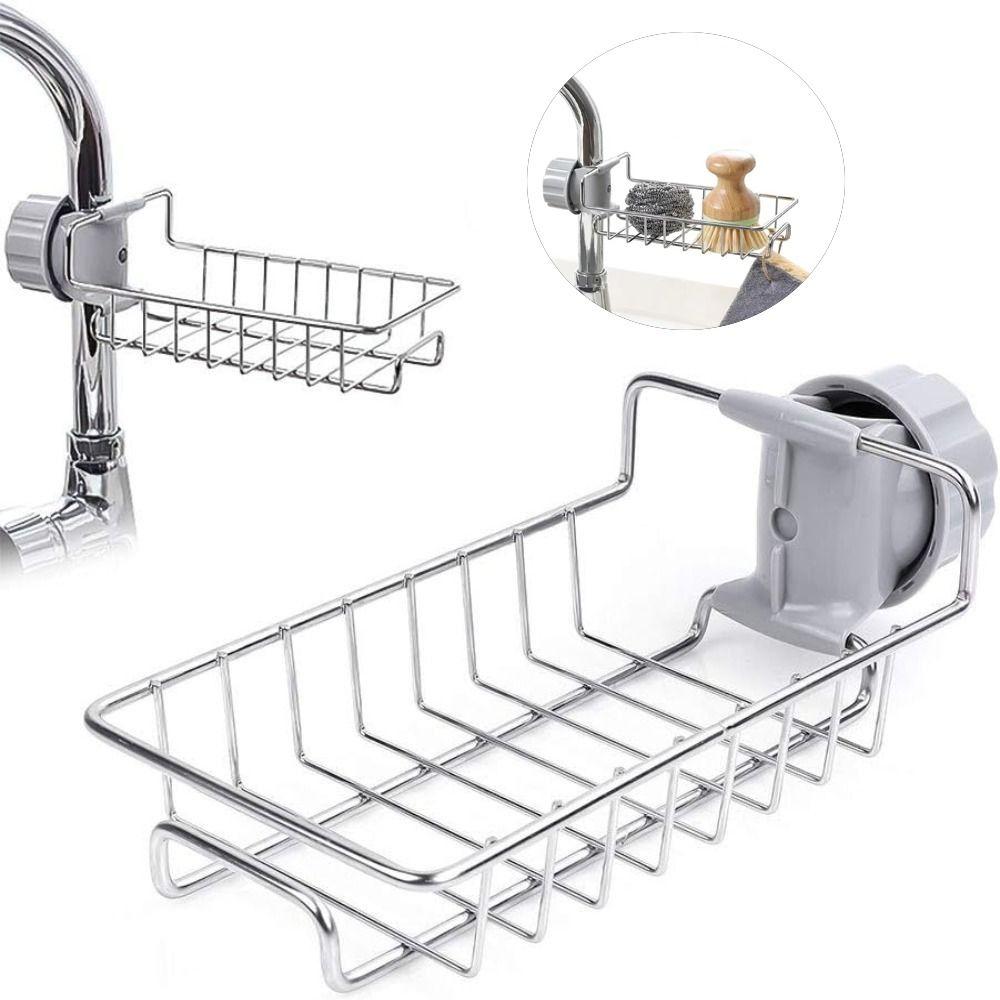 Multi-functional Sink Drain Rack Stainless Steel Storage Function Sponge Storage Rack Drainer Function Soap Drainer