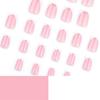 Omber Pink Press On Nail Short Square Gradient Natural Fake Nail Glossy Full Cover False Nail for Women Girls Gifts