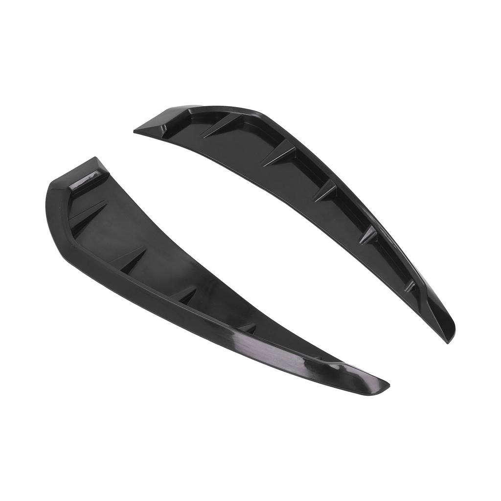 2PCS Coche Lado Aleta Barro Salida de Aire Molduras Cubiertas Izquierda Derecha Goma Negro Decoración Universal
