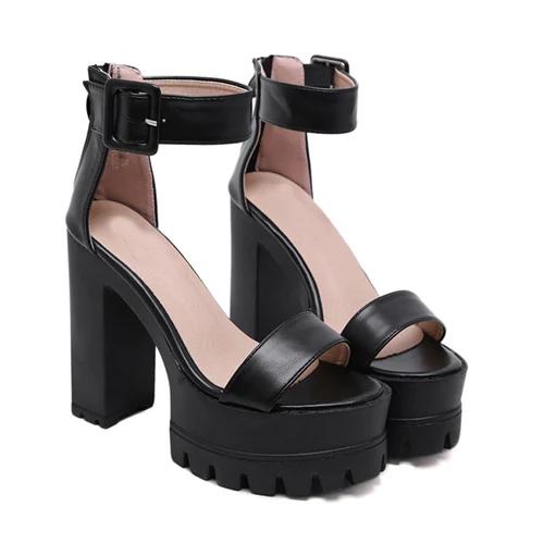 Fashion Fashion Solid Platform Women Sandals Summer Shoes Open Toe Rome Style High Heels Fashion Buckle Gladiator Sandals Woman shoes