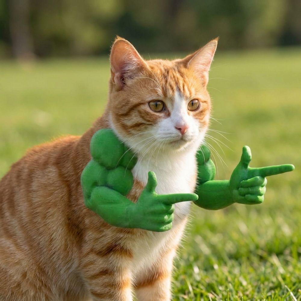 3D Printed Cat Hanging Muscle Arm Realistic Pet Shoulder Hand Prop Cosplay Events