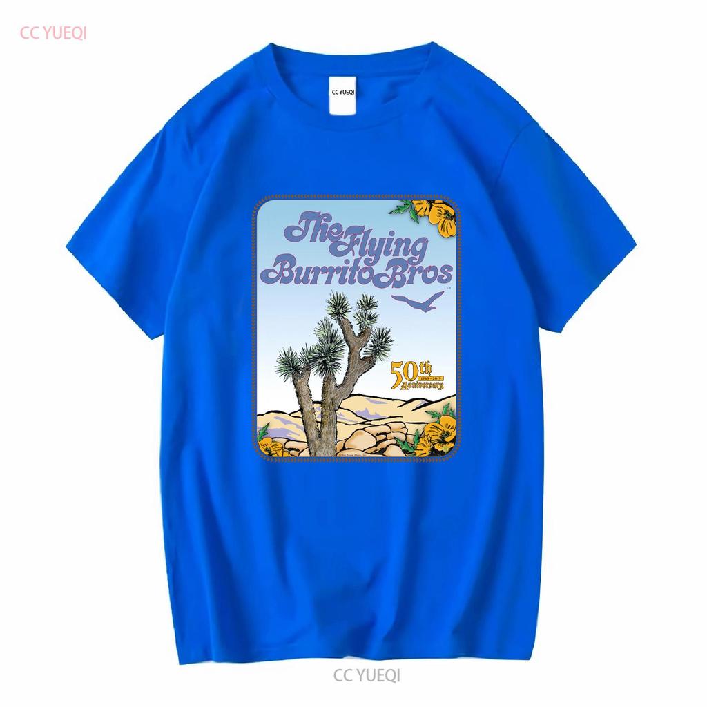 The Flying Burrito Brothers Band Poster T Shirt Cotton For  vintage Washed Stylish Soft Comfortable Casual Slightly fashion