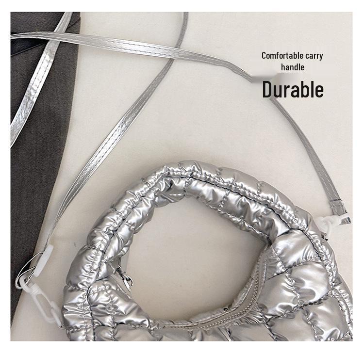 Women's Lightweight Cloud Bubble Crossbody Bag - Luxury Grid, Exquisite Dumpling Design