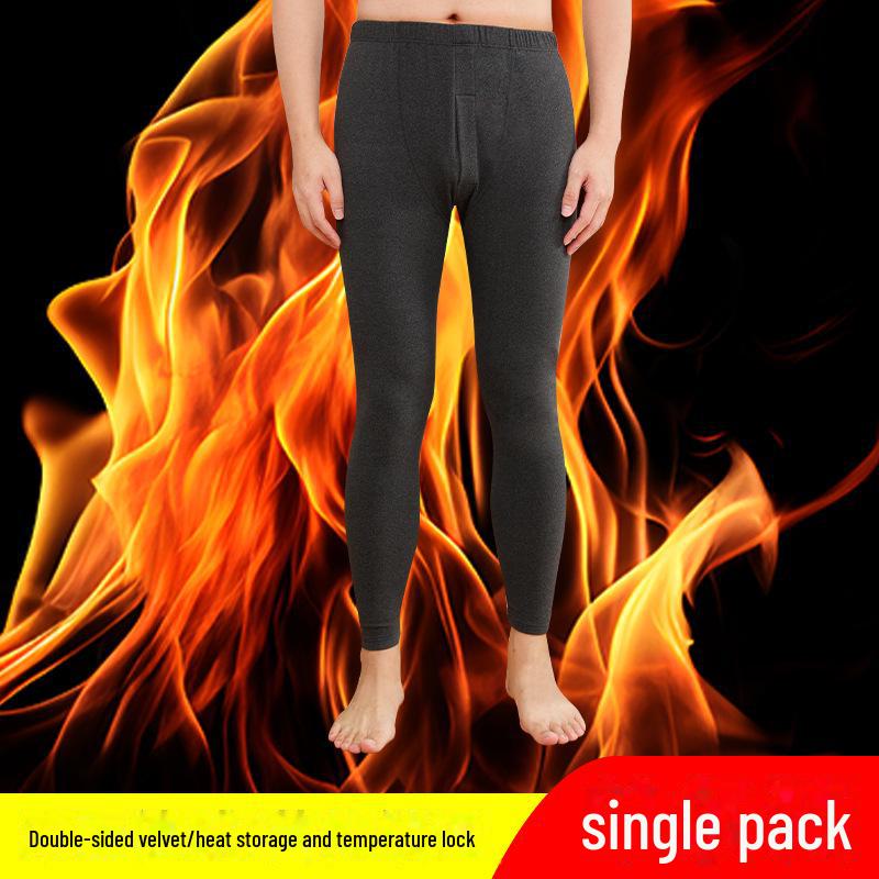 Men's Seamless High Waist Thermal Leggings - Warm Cotton Wool Autumn Pants