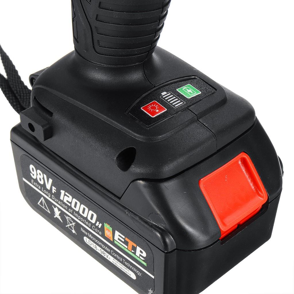 98VF 320NM 12000mAh 110-240V Cordless Electric Impact Wrench Drill Screwdriver