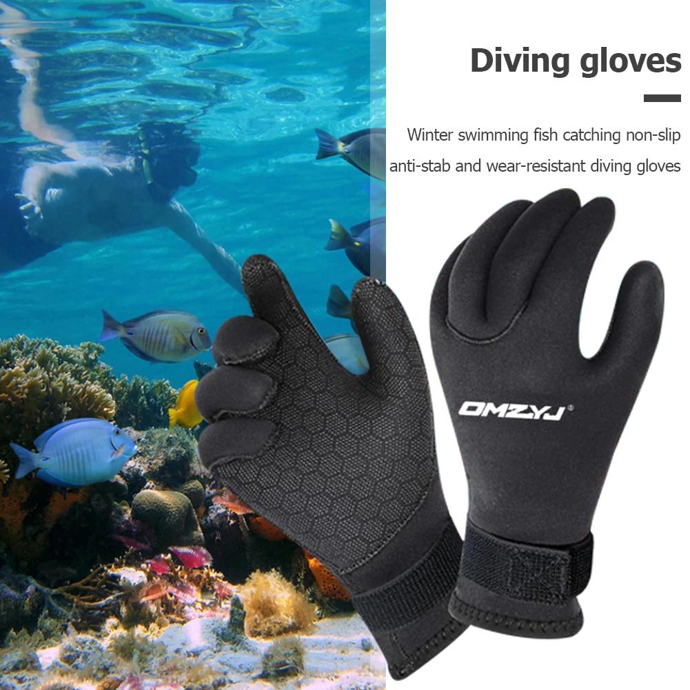 5MM 3MM Herren Neoprenanzug Winterhandschuhe Scuba Schnorcheln Paddeln Surfen Kajakfahren Kanufahren Speerfischen Fäustlinge Tauchausrüstung