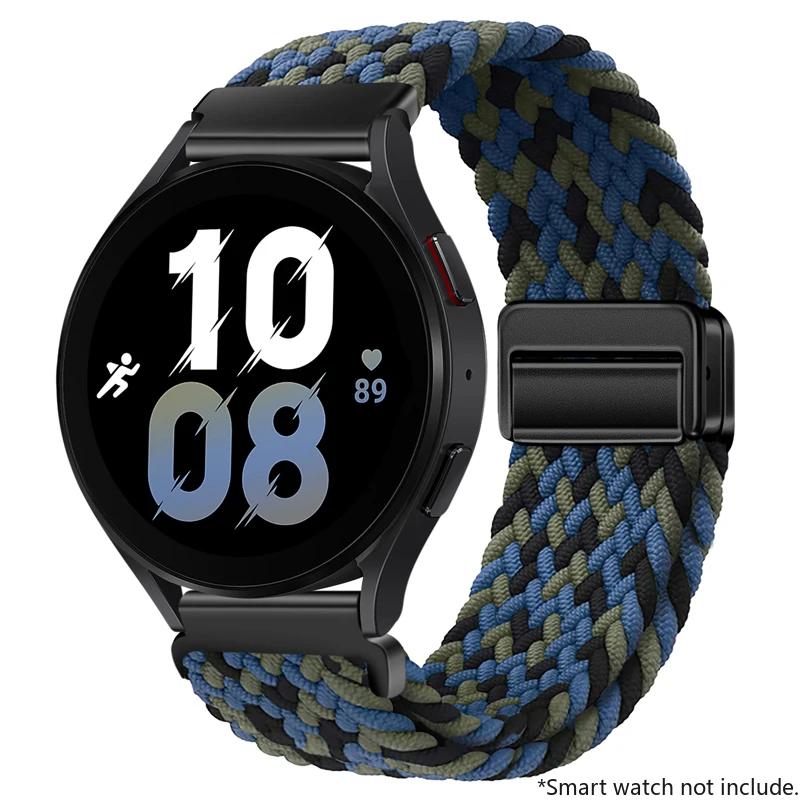 22mm 20mm Nylon Buckle Strap for Huawei Watch GT5 4 3 2 46mm/4Pro 3Pro Bracelet for Samsung Watch7/6/5/4/Classic Adjustable Belt