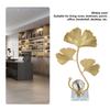 10in Nordic Desktop Display Decor Gold Metal Leaf Sphere Table Ornament  Entryway Console Display