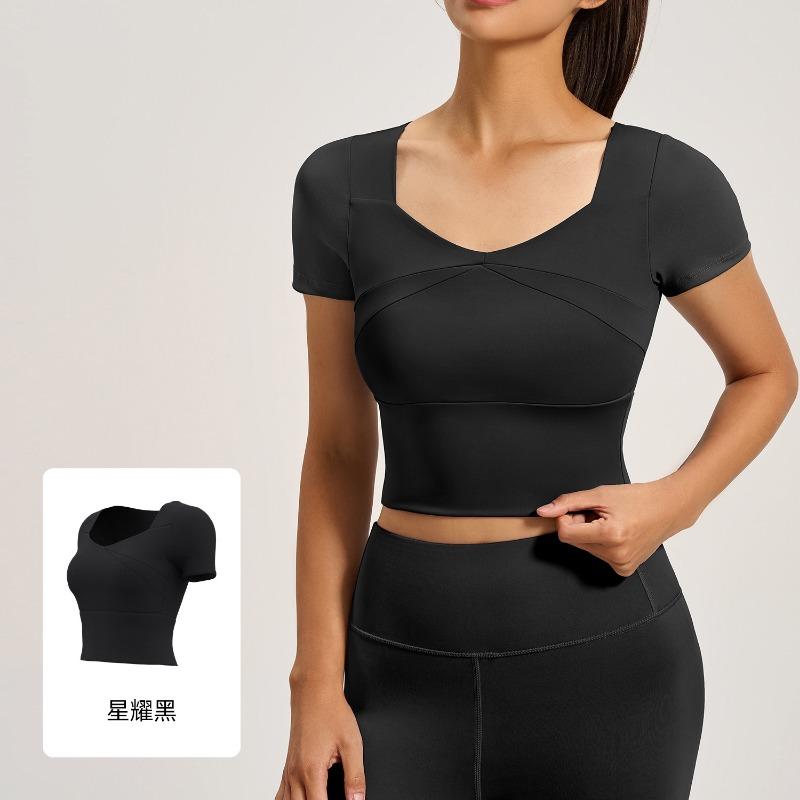 Women's Yoga Short Sleeve Sports Fitness Tops