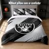 Set Biancheria da Letto Design Las Vegas Raiders 1 Copripiumino + 2 Federe Morbido Traspirante Biancheria da Letto per la Casa