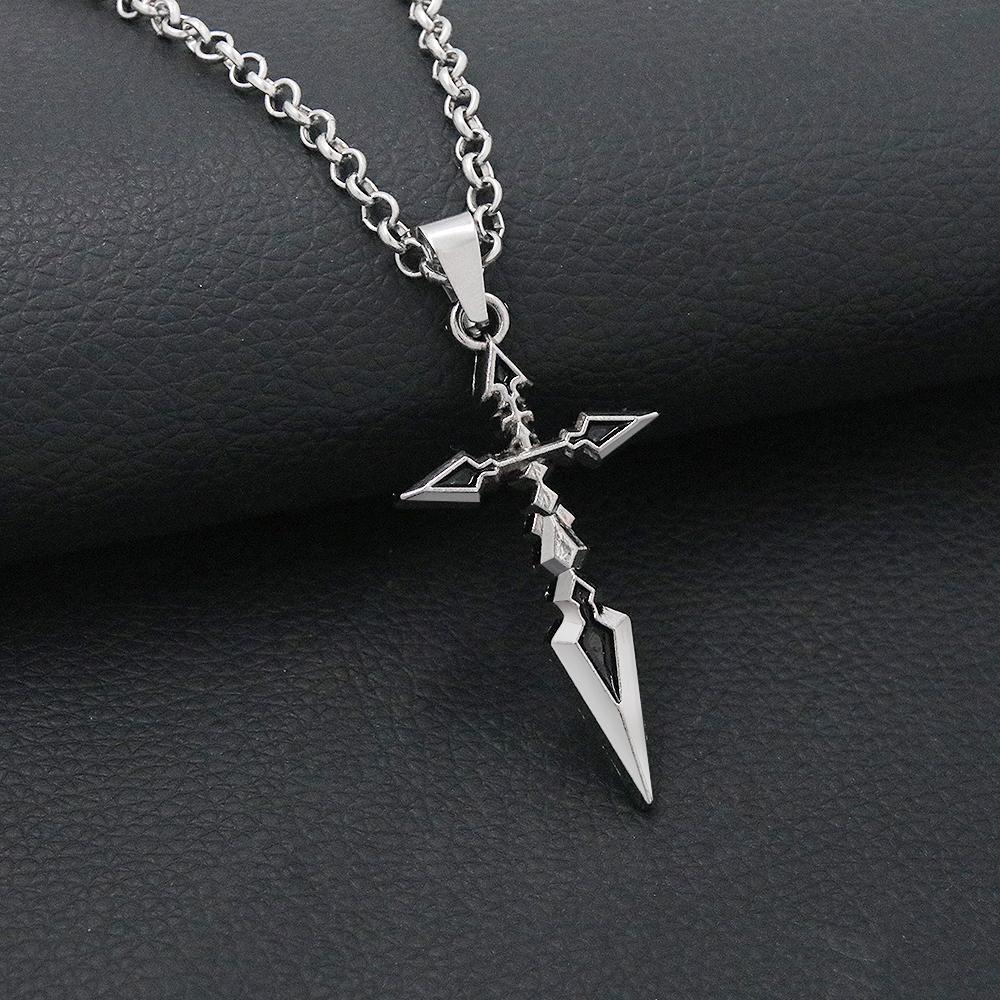 Anime Saber Pendant Necklace Emiya Cross Jewelry Accessories for Women Men Gifts