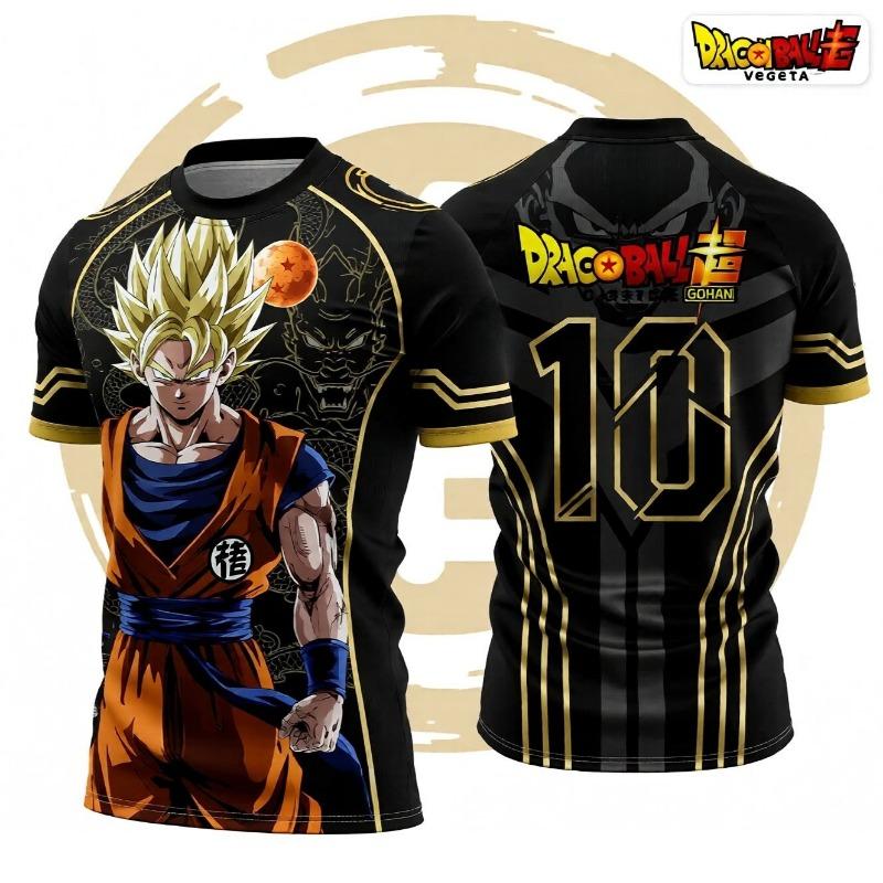 

2026 Летняя Ретро Футболка Dragon Ball для Фитнеса Мужская Оверсайз 3D Печать Короткий Рукав Семейная Унисекс Детская Спортивная Футболка S