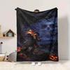1PC Halloween, Ghostly Scene Blanket Soft Warm All Season Throw for Sofa, Bed, Car, Office Vibrant Colorful Design, Durable & Cozy Gift
