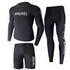 Heren UV Bescherming Rash Guard Set Lange Mouwen Broek Sneldrogend Snorkelen Surfen Zwemkleding Watersporten