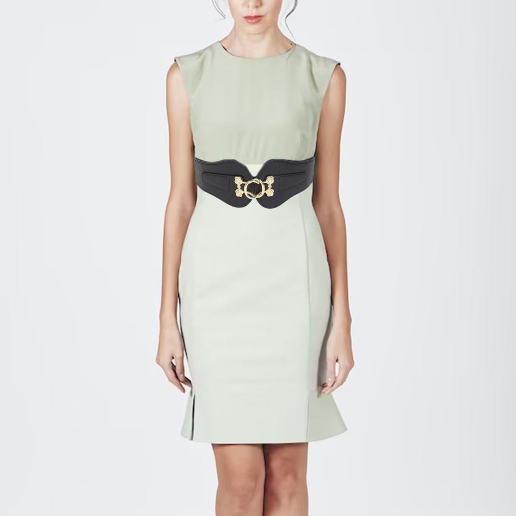 Women Formal Event Wide Waist Belt Elegant Elastic Corset Universal Waist Belt Women Dress Shirt Wide Waist Corset