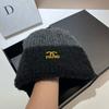 Xiaoxiangfeng French Two-Color Thickened Warm Wool Hat Hyunya Wind Contrasting Color Wool Blend Knitted Hat