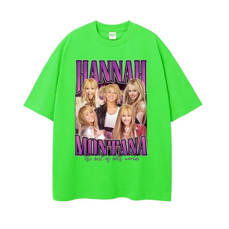 Miley Cyrus Hannah Montana Hip Hop Retro Style Graphic T Shirts Unisex Women Fashion Casual 100 Cotton Tshirt Harajuku Streetwear