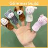 Cute Bunny Plush Finger Puppet Toy Set For Kids Soft Short Plush Fill White 9cm