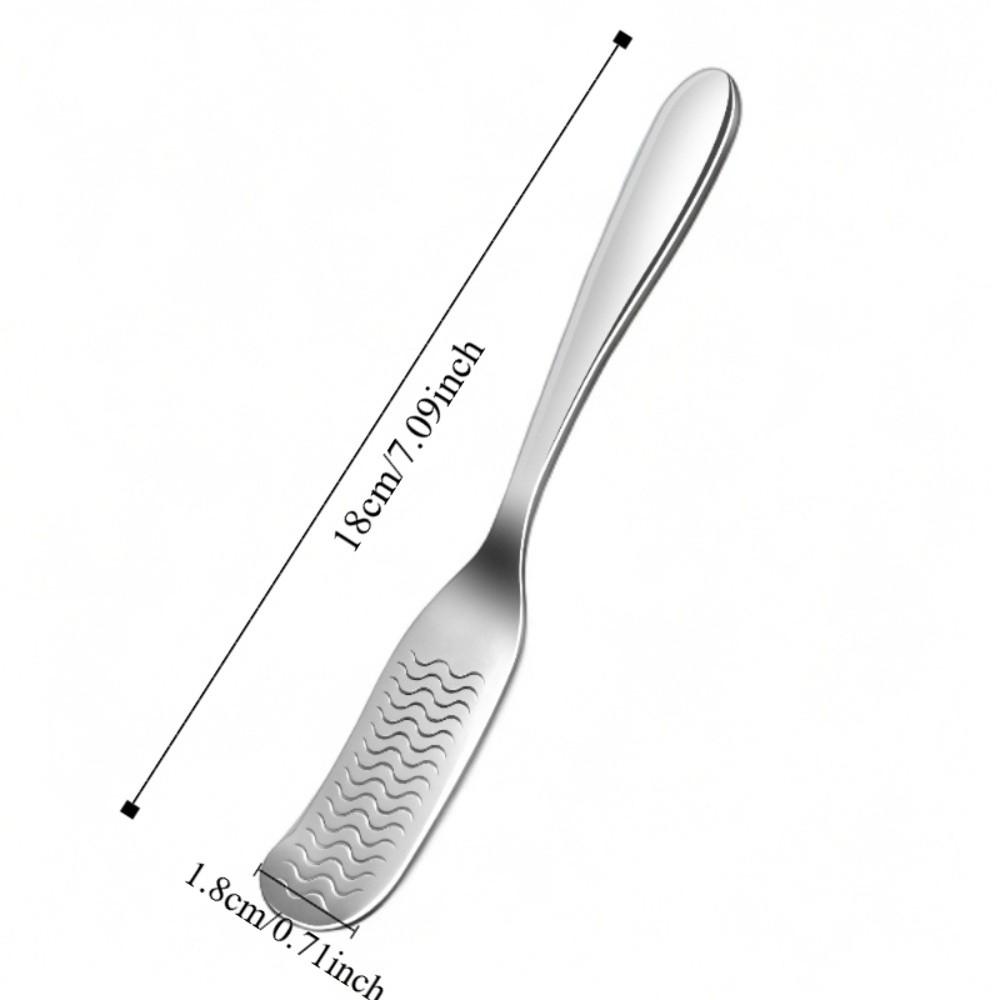 2pcs 316 Stainless Steel Dumpling Filling Spoon Non-slip Bread Butter Spatula Cooking