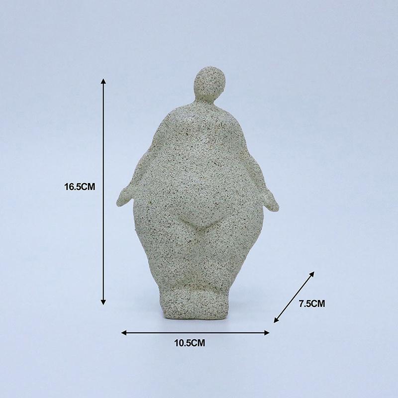 

Fat Girl Yoga Figures Statue Desk Decoration Ornaments Fat Woman Dancer Abstract Character Resin Sculpture Room Aesthetic Decor