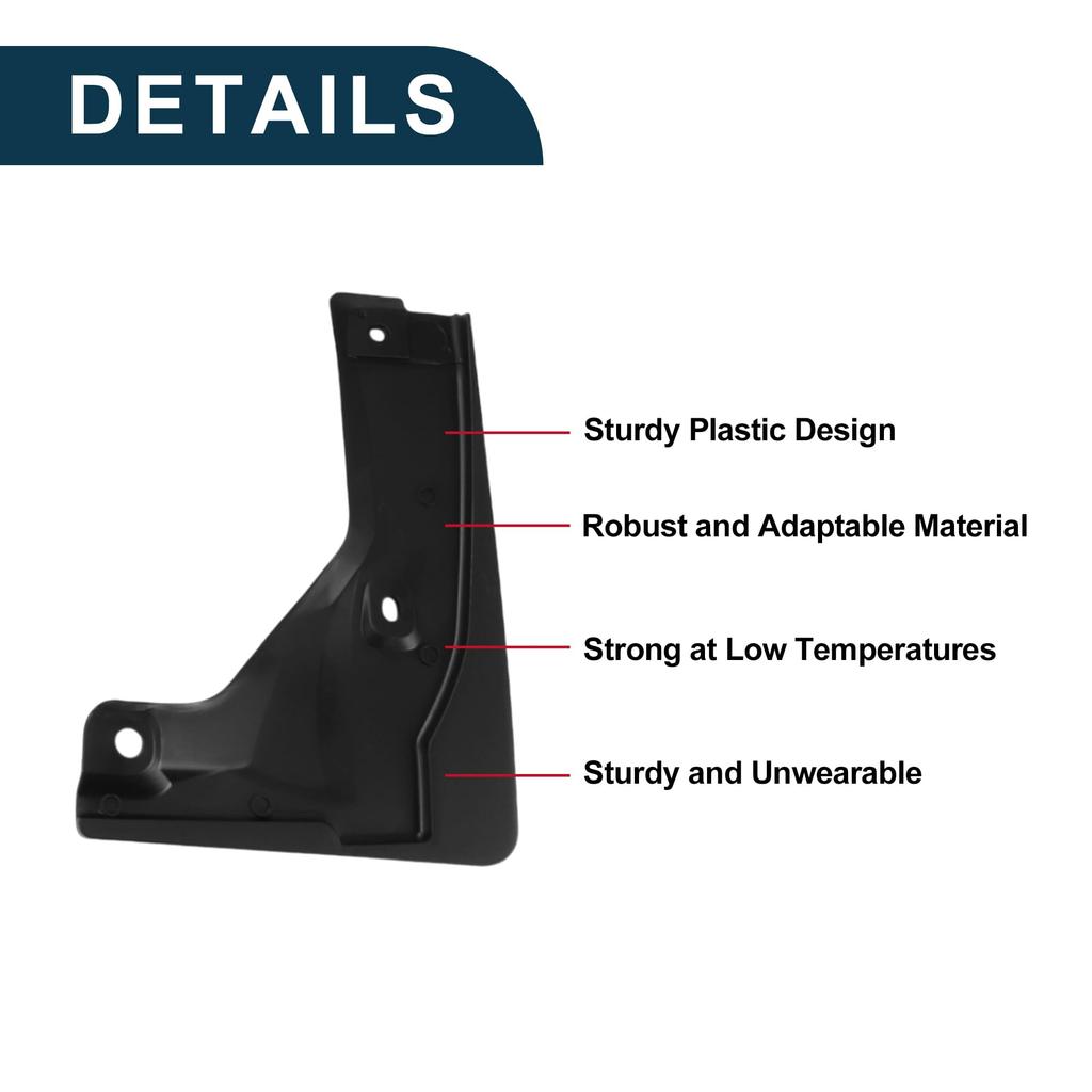 TUCKBOLD Front and Rear Mud Flaps with Mounting Accessories for Toyota Hiace 7-Seater (2005-2011)