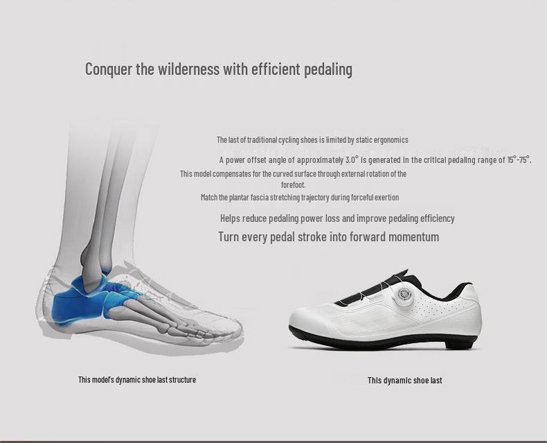 Unisex Road & Mountain Bike Lock Shoes with Hard Sole for Outdoor Cycling