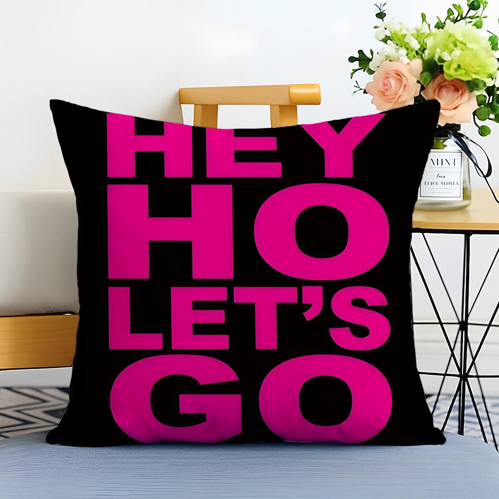Band Punk R-Ramones Cushion Cover Washable Linen Pillowcase Soft For Sofa Bed Cozy Home Room Decor