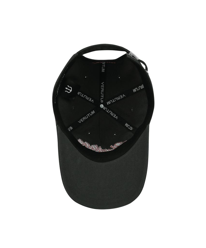 VERUTUM Heritage Logo Bio-Washed Cap Charcoal