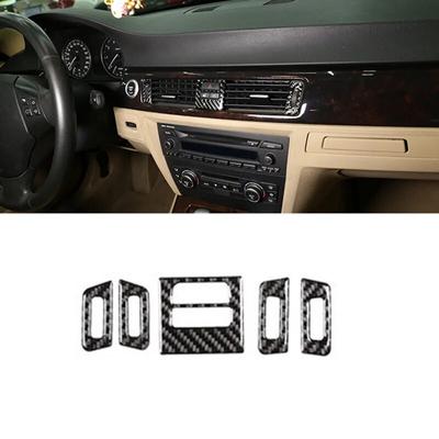 Yumuşak Karbon Fiber Tarzı Hava Menfezi Çıkış Kapağı Trim BMW 3 Serisi E90 E92 E93 2005-2012 Araba Aksesuarlarına Uygun