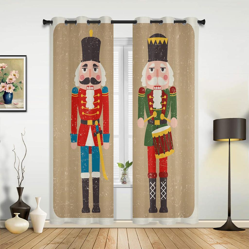 Weihnachten Schnee Schneeflocken Blätter Tannenzapfen Dekoration Vorhänge für Kinderzimmer Wohnzimmer Vorhänge Küchenfenstervorhang