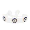 Eyes Woven Bracelets with Charms Stackable Wrap Fabric Bracelets
