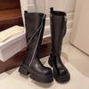 Moda Street Style Donne Stivali Moderni Moda Fibbia da Cintura Stivaletti Al Ginocchio Autunno Inverno Scarpe da Donna