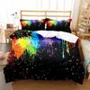 Art Style Print Graffiti Full Comforter Cover Set - 2 Person Bed Linen Set With Duvet Cover And Pillowslips Personality Bedding