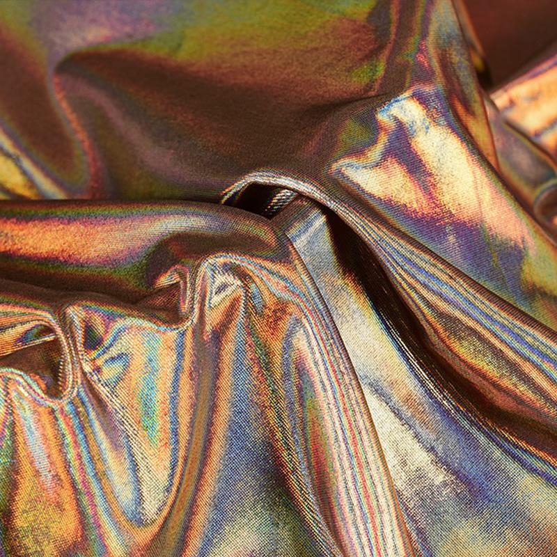 Glitter Laser Fabric Soft Shiny Liquid Iridescent Holographic Cloth DIY Sewing Stage Costume Wedding Party Background