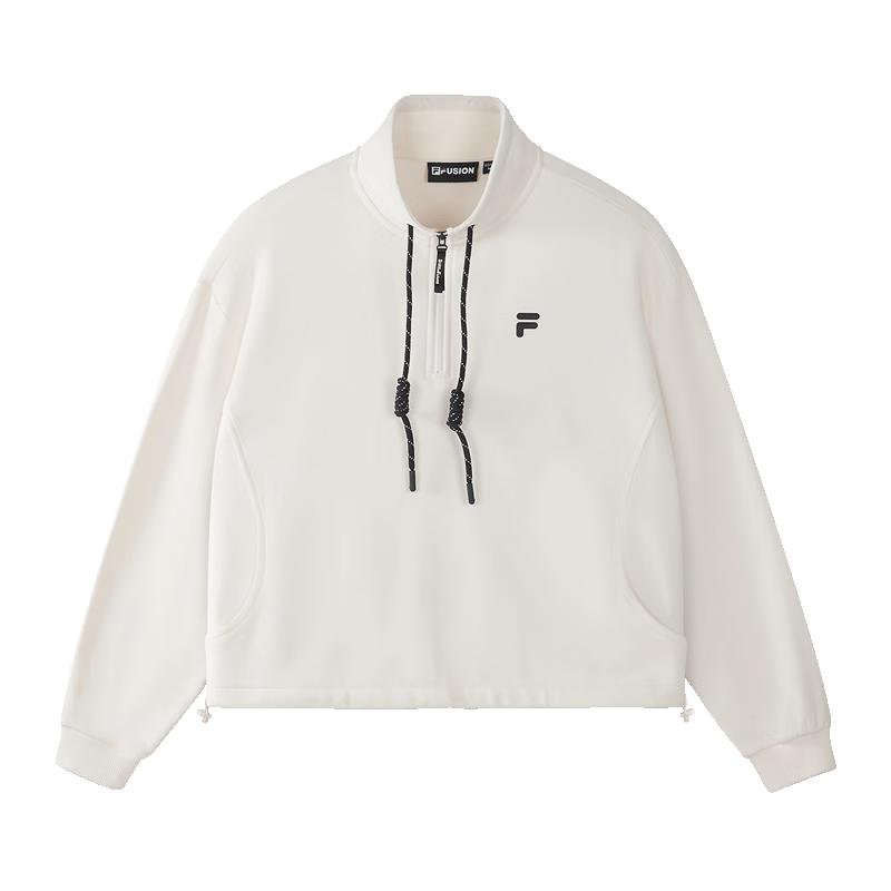 

FILA FUSION Women s Colorblock Drawstring Stand-Up Collar Pullover Sweatshirt M