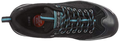 Asahi Medical Walk GT 021 Walking Shoes, Black, 22.0 cm, 4E