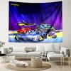 Car Print Tapestry, Backdrop, Easy Setup, Ideal for Bedroom, Office & Living Room, with Aesthetic Wall Hanging Decor.