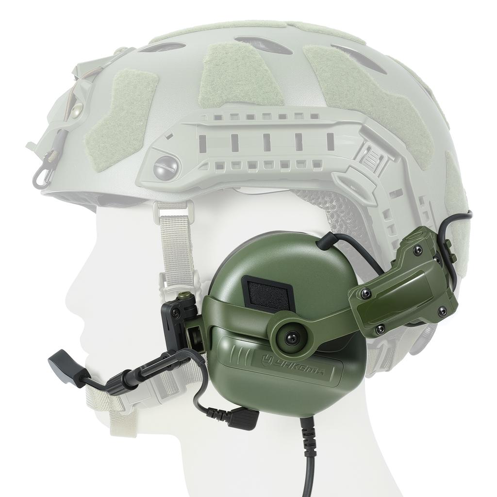 YHKEMA E91 Tactical Headphones Helmet Compatible PTT Active Noise Cancelling Earmuffs for Shooting Hearing Protection