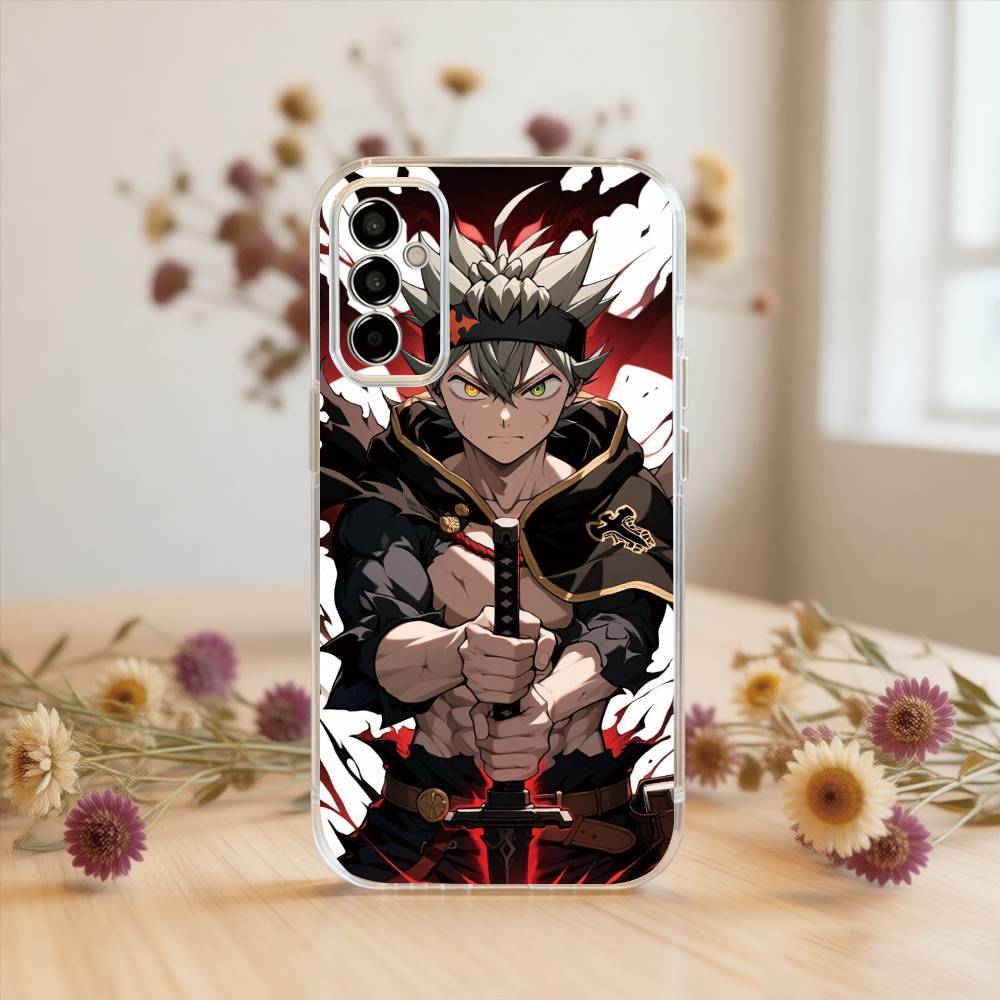 Black Clover Asta Phone Case Transparent Silicone Soft For SamsungA10,12,20,21S,30,31,40,50,51,52,70,71