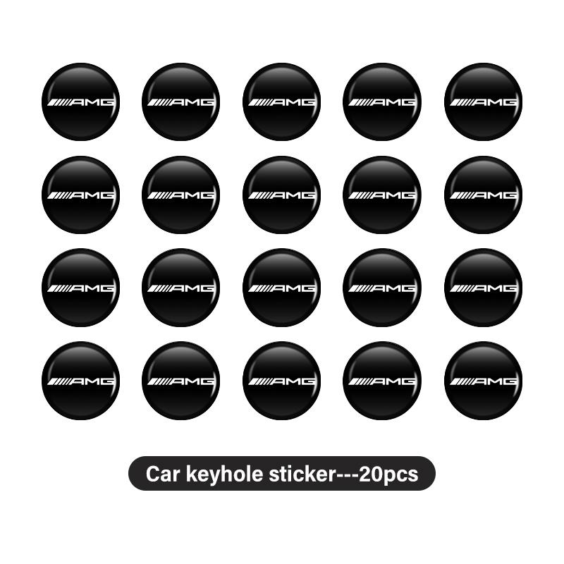 For Mercedes Benz Car Remote Key Sticker Aluminum Emblem Decoration Decal AMG A B C E S G Class A180 CLK CLA GLE GLC W212 C200