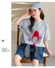 Girls' Korean Style Summer T-shirt & Shorts Set - 2026 Casual Short Sleeve Outfit