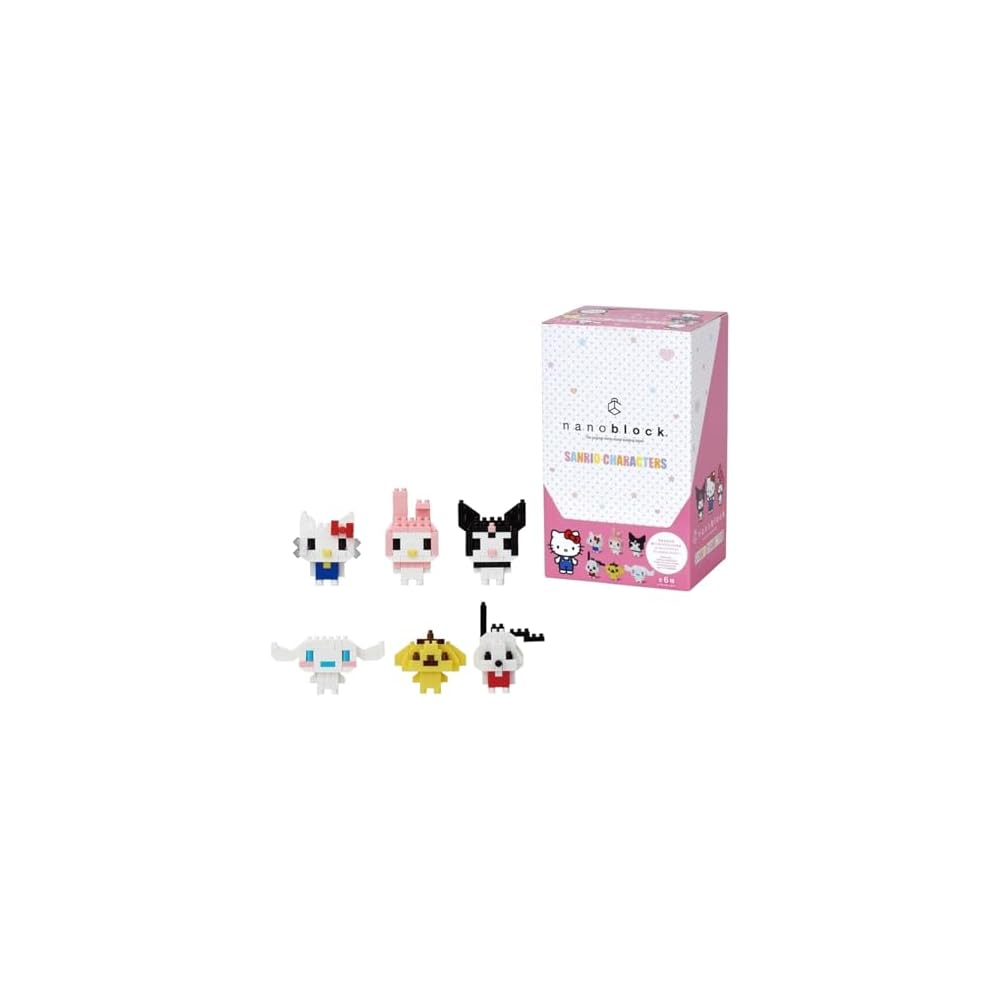 Kawada Mini Nano Sanrio Characters NBMC_04S Box of 6 Figures Collectible Toys