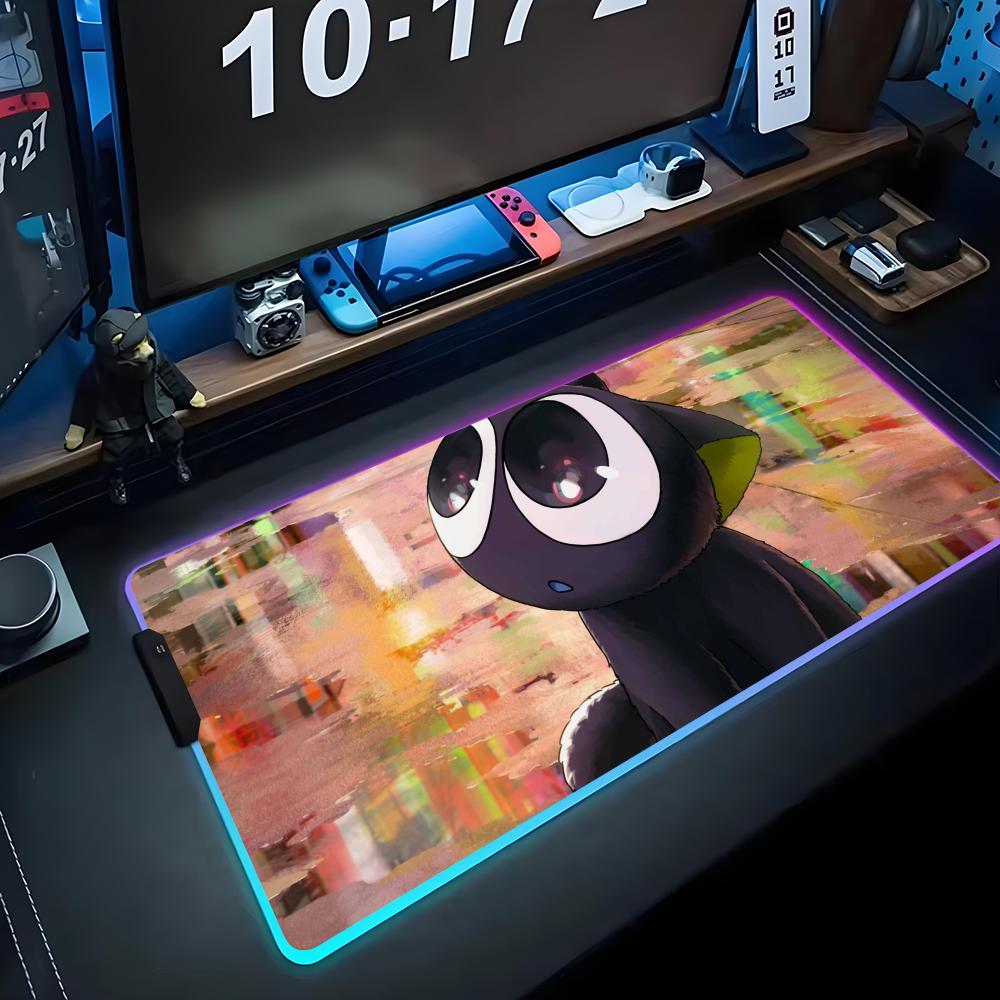 

легенда luoxiaohei Коврик для мыши RGB Игровой коврик для мыши Большой светодиодный коврик Настольный коврик для ПК Светящийся коврик для мыши Большие коврики для клавиатуры Настольный ковер С RGB600x300x3mm