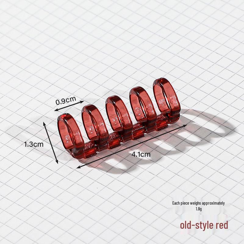 Colored 5-Hole Detachable Binder Strips with Large Ring Clips for DIY