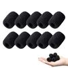Mirhua Black Microphone Sponge, Set of 10, for Headsets, Loudspeakers, Noise Reduction, Microphone Covers, Windscreens, Replacement for Intercoms (21m