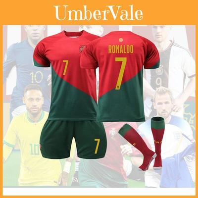 Sportliches 2223 C Ronaldo Fußballtrikot-Set Ideal für Outdoor-Aktivitäten