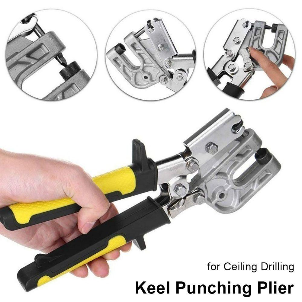 1Pcs Punch Lock Keel Pliers Ceiling Hole Keel Forceps Wrench New Stud Crimper  for Ceiling Drilling