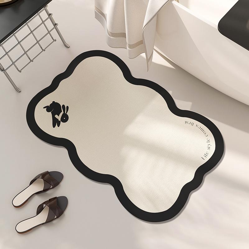 Ins Luft Badezimmertür Wasseraufnahme Rutschfeste Fußpolster Badezimmer Schnelltrocknend Verschleißfeste Fußpolster Unregelmäßige Kieselgur Bodenpolster