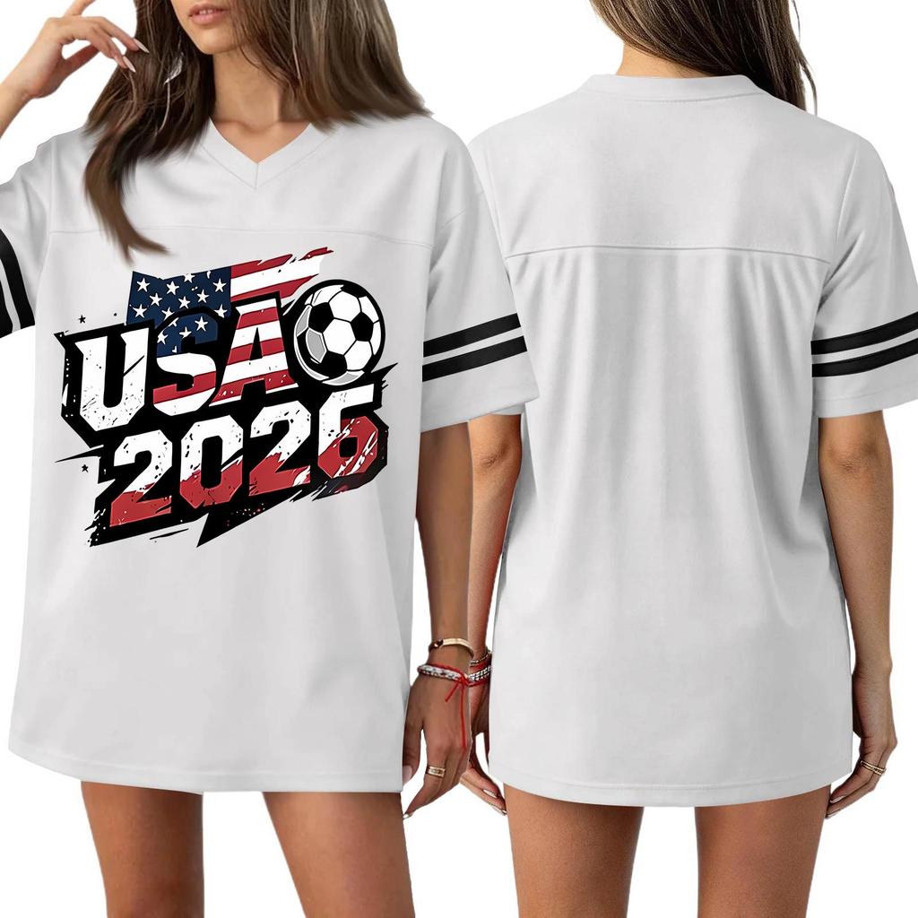Short Sleeve Blouses for Women USA 2026 Graphic Womens Short Sleeve Shirts V Neck Casual Women's Short Sleeve Tops Loose Fit